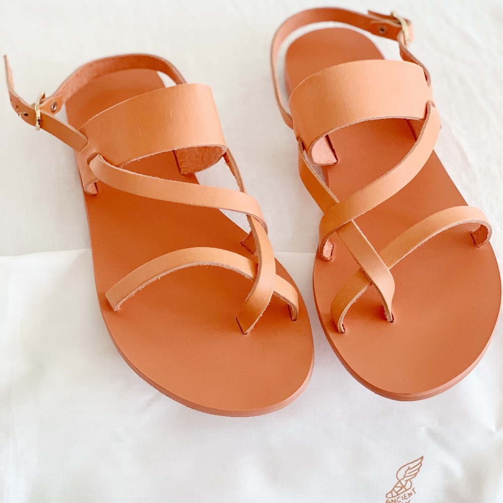 Ancient Greek Sandals Alethea Coral Peach NEW 9